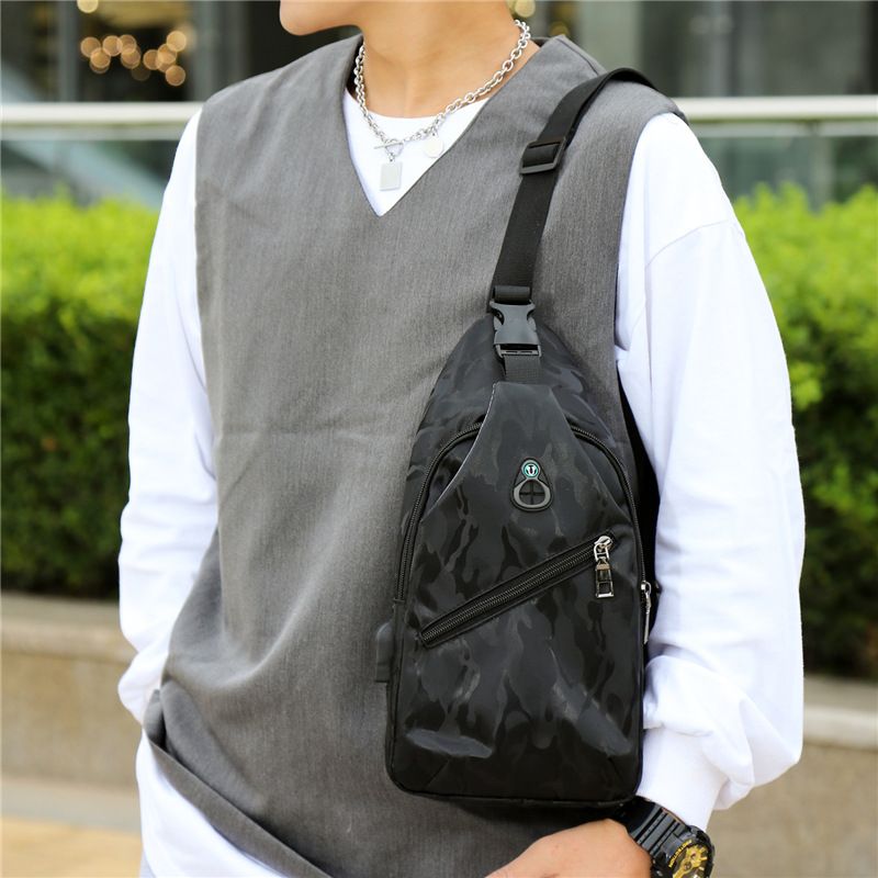 2025s New Trendy Single Shoulder Crossbody Camouflage Korean Style Casual Small Chest Men's Bag_voghion.com