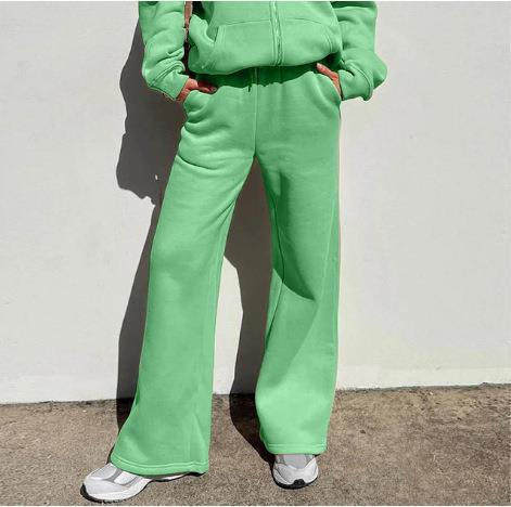 Trainingsanzug Zweiteiler Damen Einfarbig Lose Kapuzensport Jogginghose Weibliches Outfit 2025 Herbst_voghion.com