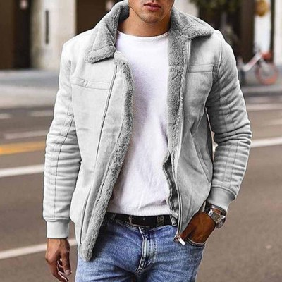 2021 Fur Integrated Top Winter Warm Jacket Jacket Faux Fur Men's Coat_voghion.com