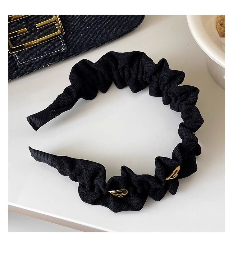 Faixa de cabeça plissada com borda larga, faixa de cabeça para lavagem facial feminina, faixa de cabeça premium sensível à pressão, pacote de cabeça alta_voghion.com