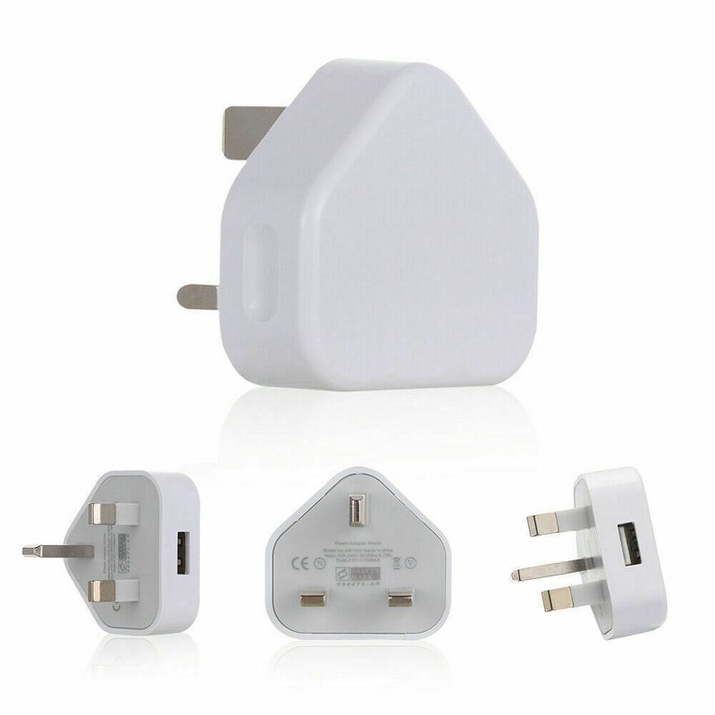 USB-Wandladegerät Steckdose 3Pin UK Netzteil AC für iPhone Samsung Huawei_voghion.com