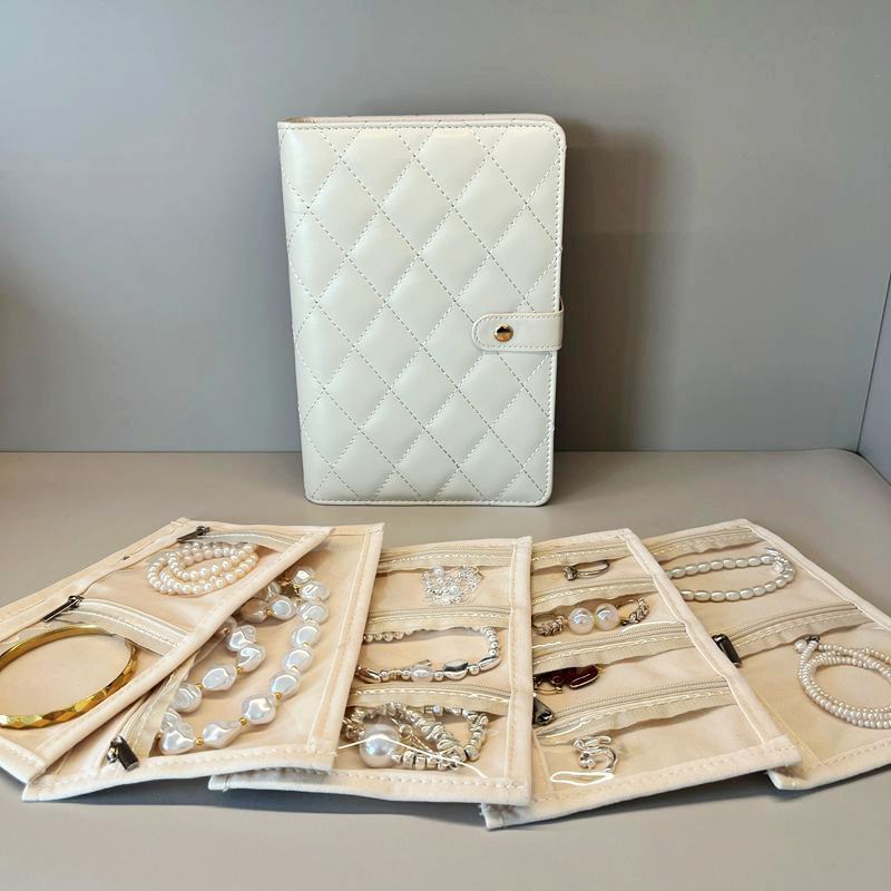 Aufbewahrungsbuch für Goldschmuck, anlaufgeschützter Organizer mit dicken transparenten PVC-Seiten, Vitrine mit großer Kapazität für Ohrringe, Halsketten und Edelmetalle_voghion.com