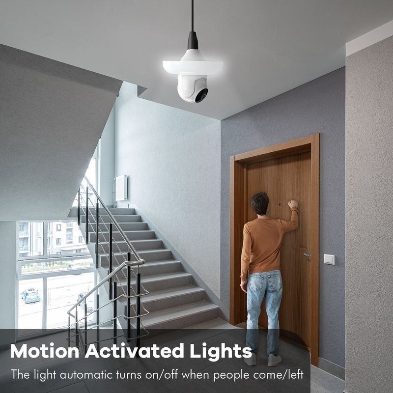 3MP Eerste Slimme Verlichting voor Thuis Lamp Camera WIFI Beveiligingsbewaking Ai Mobiele Telefoon Afstandsbediening_voghion.com