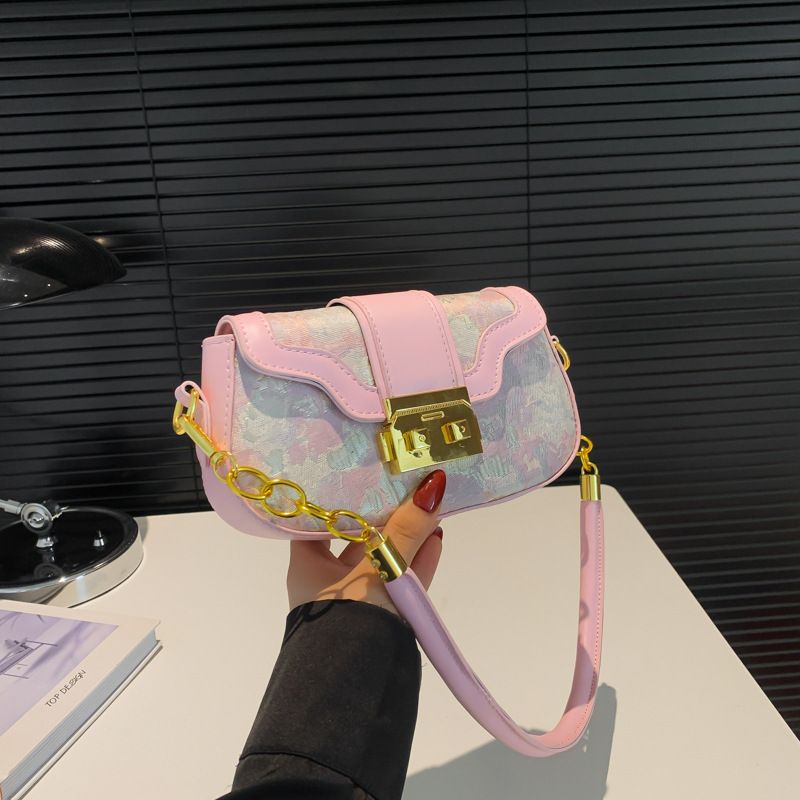 Borsa a tracolla casual da donna, stile 2024, alla moda, di alta qualità, con texture, trendy e portatile._voghion.com
