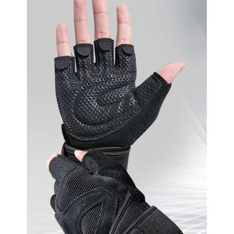 Fitness per uomo, palmo antiscivolo, supporto rinforzato, polsiera 2 in 1 per uomo, barra per trazioni, manubrio, kettlebell, guanti sportivi_voghion.com