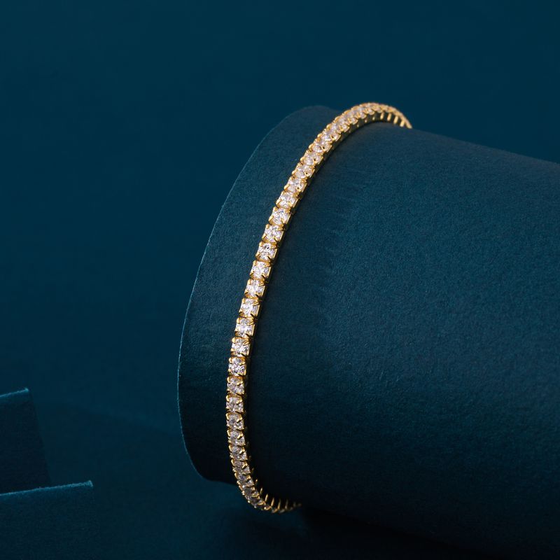 Women's Jewelry Adjustable S925 Sterling Silver Zircon Bracelet With Micro-Pavé Design, Elegant & Simple Fashion Chain For Daily Wear Fashion Bracelet_voghion.com
