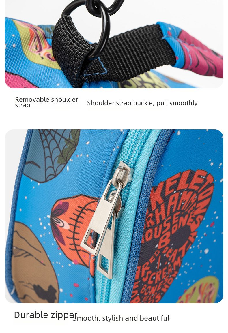 Sac à stylos multifonction pour stylo aquarelle, grande capacité, 72 trous, couleur plomb, sangle détachable, sac à stylos de dessin animé_voghion.com