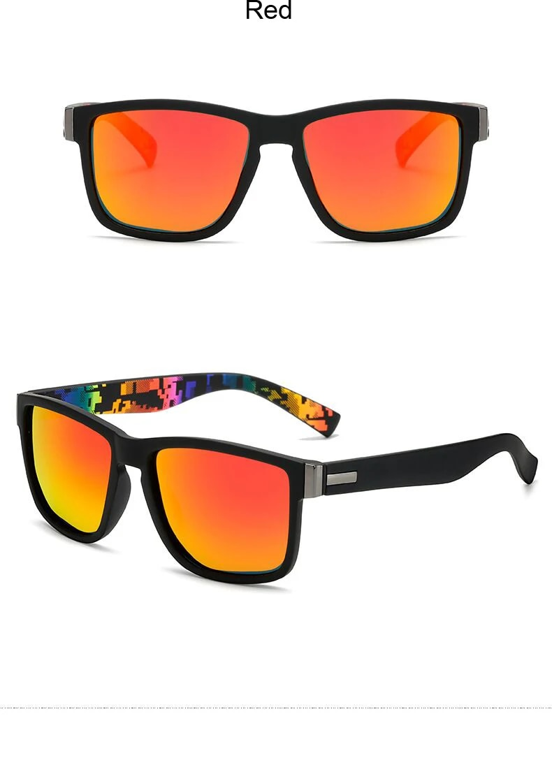 Fashion Polarized Sunglasses Man Woman Driving Coating Points Red Frame Eyewear Male Sun Glasses UV400 Sun Glasses_voghion.com