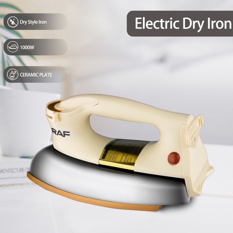 Ferro da stiro a secco da 1000 W, spina UE con 6 impostazioni di temperatura precise per cotone, seta, lana, piastra antiaderente antigoccia_voghion.com