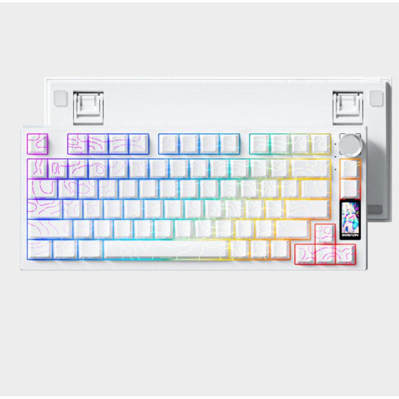 Forerunner X75 Mechanisch Toetsenbord op Maat, Drie Modi, Hot-Swappable, Zijdelings Gegraveerd, Hoogwaardig LCD-kleurenscherm_voghion.com