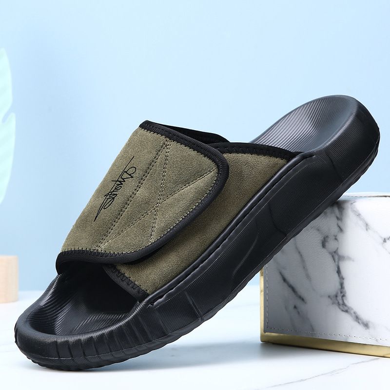 Strato superiore da uomo in pelle bovina antiscivolo e antiodore, fresco con suola spessa, tendenza moda di fascia alta per la casa_voghion.com