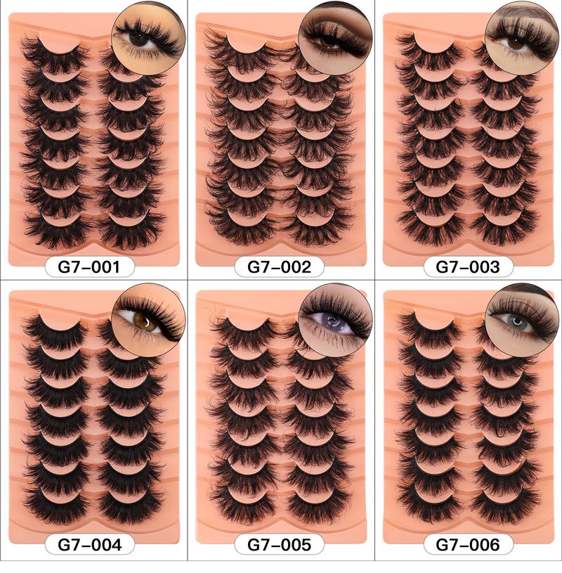 7 Pairs of False Eyelashes Volumize and curl eyelashes_voghion.com