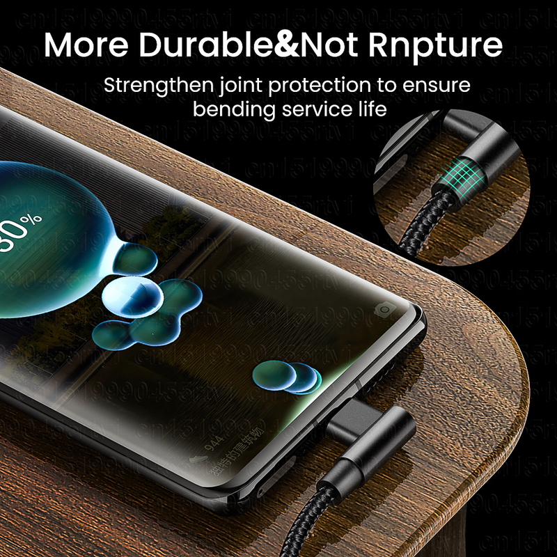 Type C USB til Type C dobbelt albue 90 grader PD 60W hurtig opladningskabel, velegnet til opladning af datakabler fra Huawei,_voghion.com