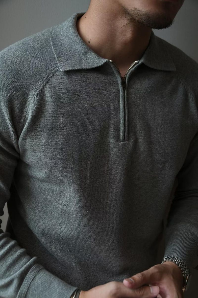 Men's Oversized Knit Sweater – Korean & Japanese Inspired Loose Fit Winter Pullover (White/Grey/Black, M-3XL)_voghion.com