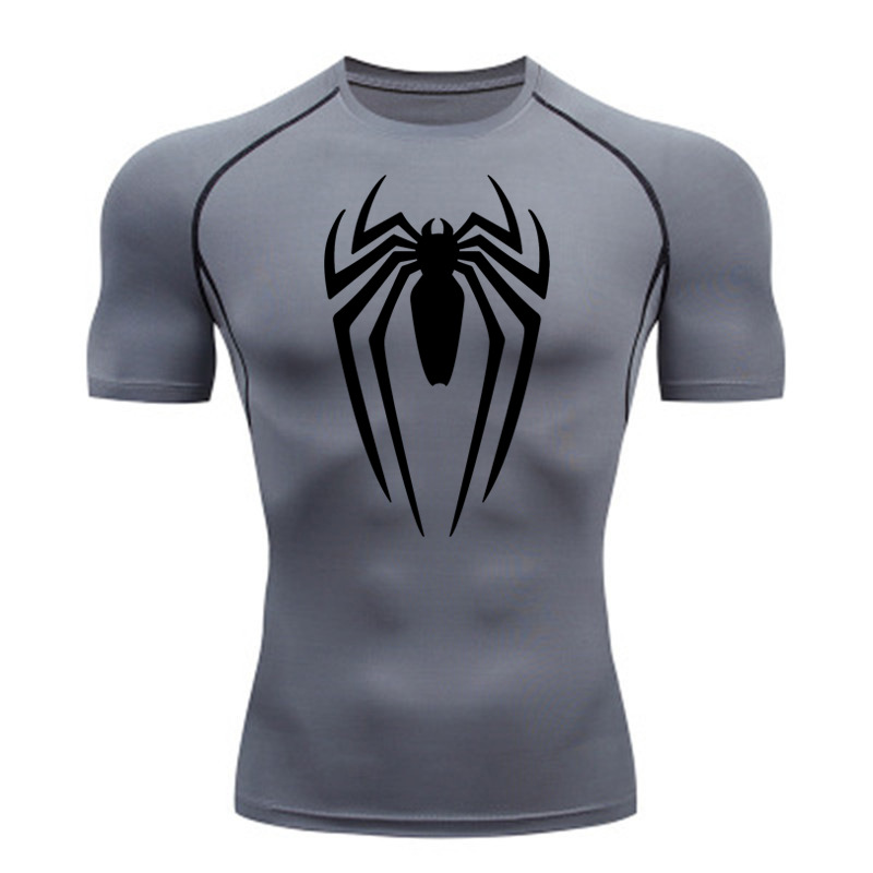 Man's Clothing Men's Fitness Running Tight Round Neck T-shirt Compression Quick Drying Clothes_voghion.com