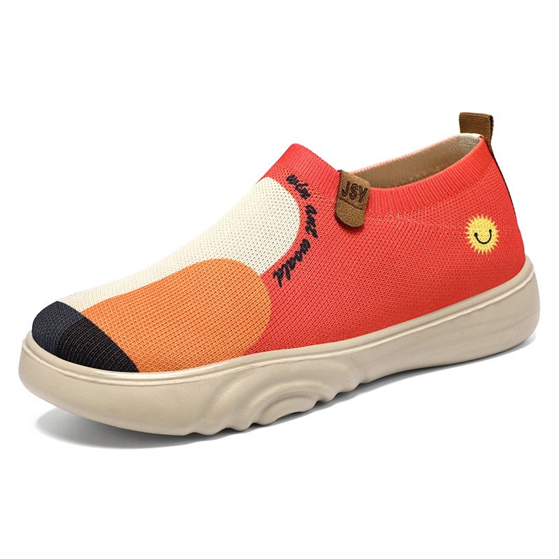 Women's Shoes Soft-soled Comfortable Casual Shoes Breathable Single Shoes Lazy One-pedal Cloth Shoes Middle-aged And Elderly Mother Shoes_voghion.com