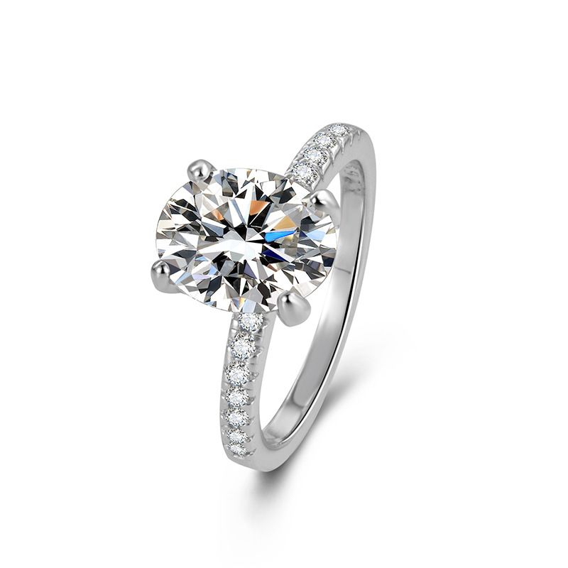 Anello intarsiato per donna, anello di proposta simulato a forma di uovo di alta qualità con diamanti, elegante, versatile, leggero e di lusso all'ingrosso_voghion.com