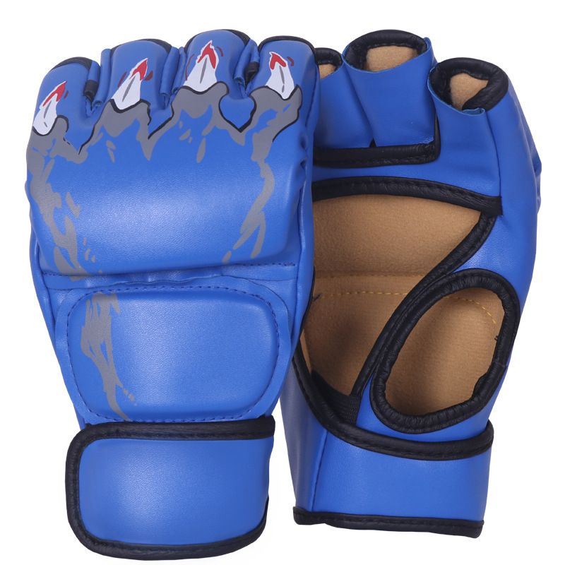 Sanda Boxen Kampftraining Praktischer Wettkampf MMA Vergrößerte und Verdickte Langlebige Fitnesshandschuhe Auslaufsichere Finger_voghion.com
