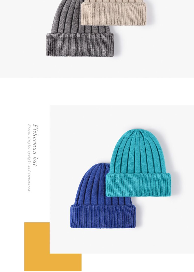 Knitted Hat For Women Versatile In Europe And America Warm And Cold Hat For Autumn And Winter Fashionable Outdoor Thick Men's Woolen Hat_voghion.com