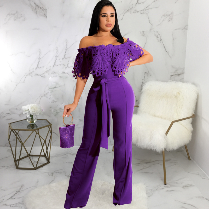 Europeisk och amerikansk sexig fashionabel enfärgad jumpsuit med tubtopp_voghion.com