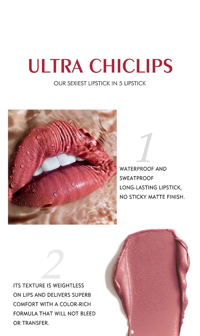 Lipstick Set Waterproof And Easy To Color Non Stick Lipsticks_voghion.com