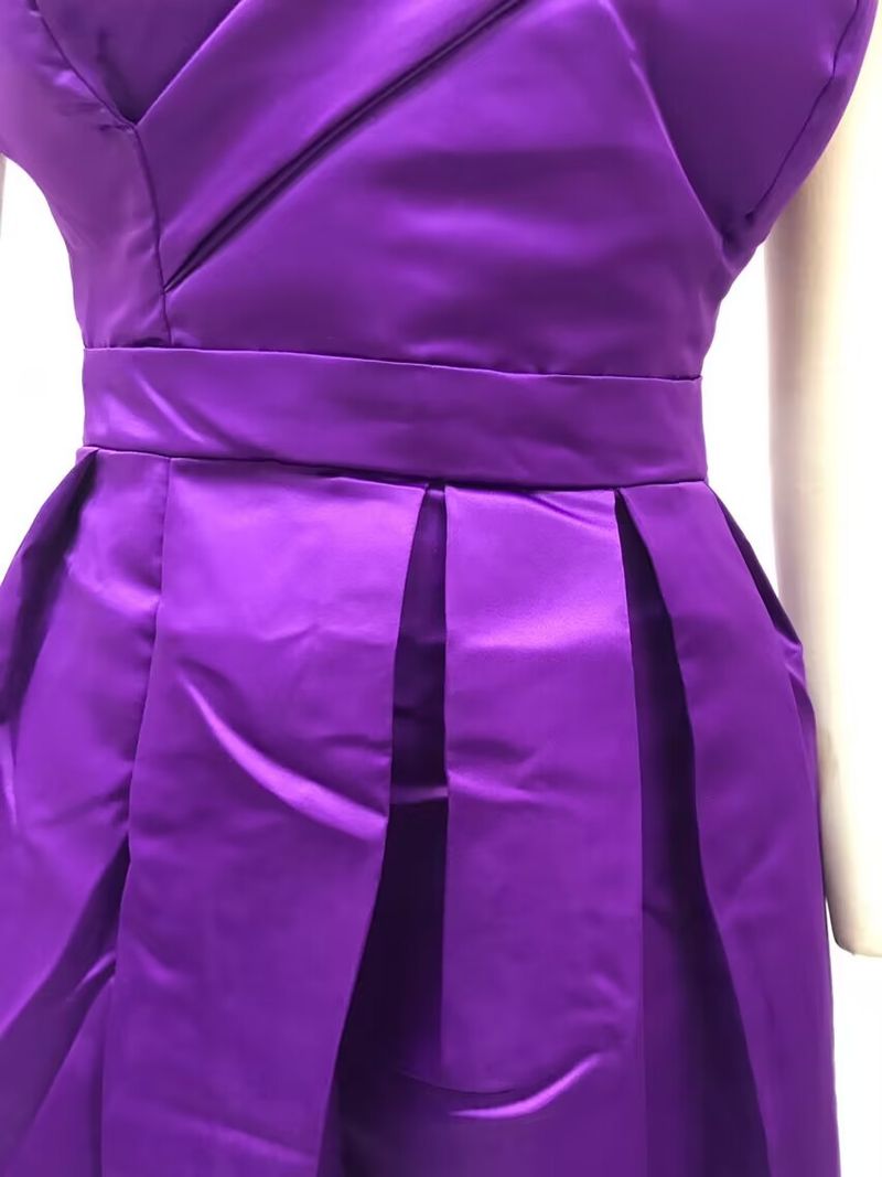 Women's deep V-neck ebay satin multi-color dress_voghion.com