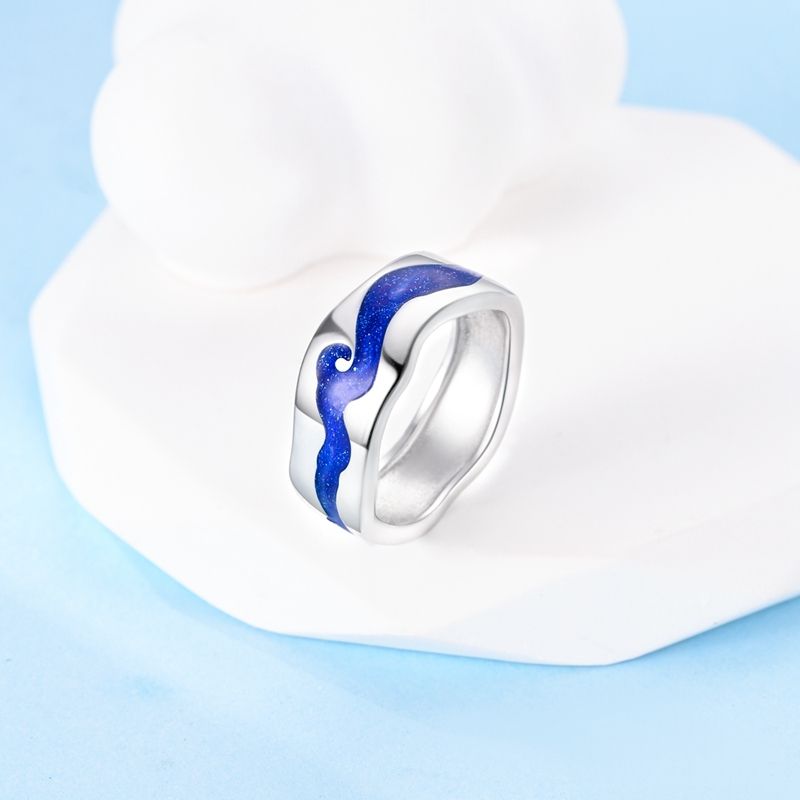 Vendite calde Anello di anniversario in pietra colorata impilabile in argento Anelli originali in zircone con occhi azzurri brillanti per donne Regalo di gioielli arcobaleno_voghion.com
