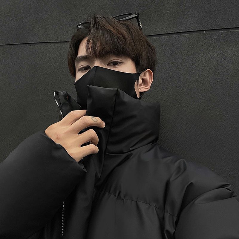 PU Leather Bomber Jacket With Detachable Fur Hood – Unisex Winter Coat (M-2XL, 200g Filling)_voghion.com