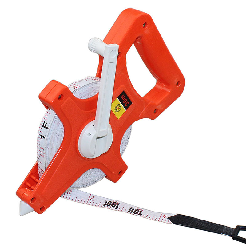 Fita métrica retrátil de 20/30/50/100 m, carretel aberto, escala métrica e imperial, régua de medição, gadget para marcenaria, medição de profundidade_voghion.com