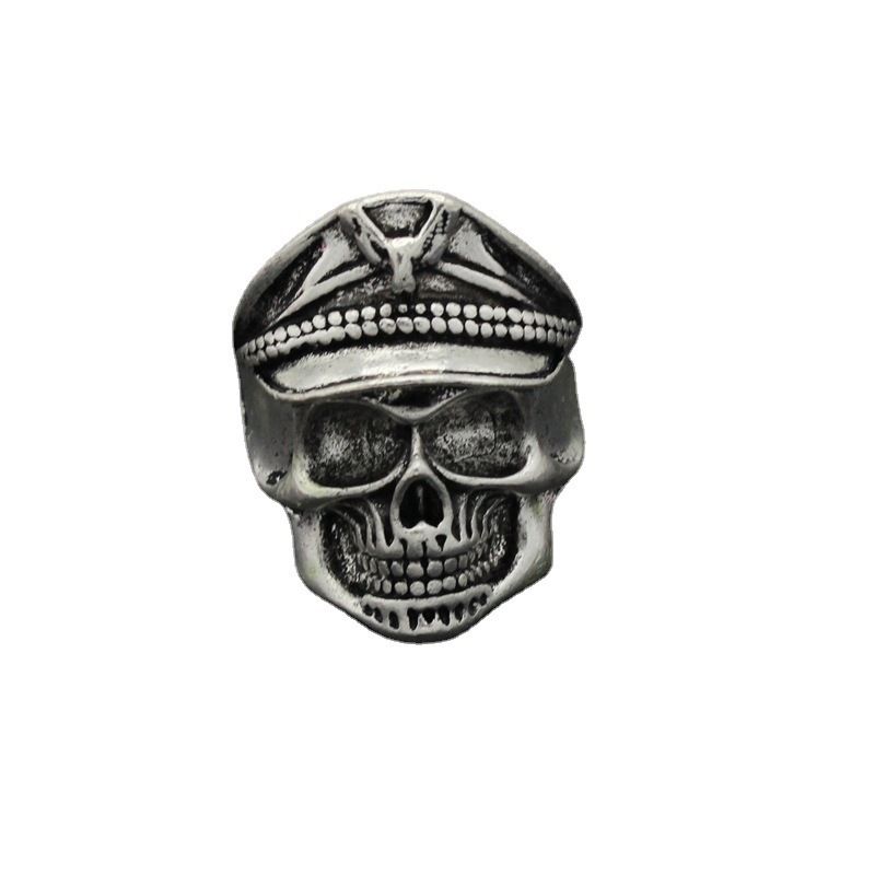 Hip Hop Worn Open Adjustable Men's Fashion Brand Skull Weaving Cool Style Personalized Single Index Finger Ring_voghion.com