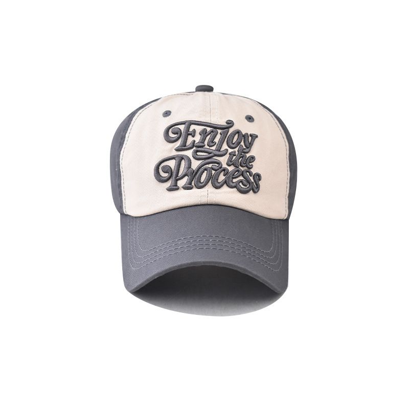 2024 Nuovo cotone lavato usato color block piccola lettera baseball per uomo e donna all'aperto grande lingua d'anatra ricamata_voghion.com