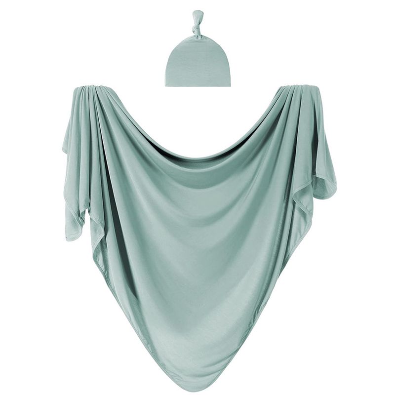 Lot de 2 écharpes de couleur unie pour bébé, chapeau à tirer, ensemble de 2 pièces, grande taille, écharpe pour nouveau-né, chapeau fœtal, accessoire de photographie, couverture d'emballage_voghion.com