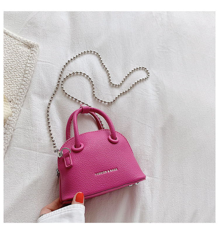 Small Chain Bag For Women 2023 New Fashion Litchi Pattern Mini Shell Bag For Women Fashion Bags Temperament Handheld Oblique_voghion.com