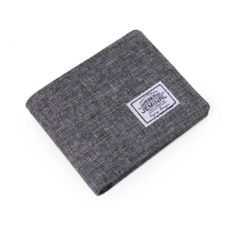 Monedero corto de lona estilo coreano de Jamie Road, nuevo, de marca moderna, para estudiantes, de color liso, gran oferta._voghion.com