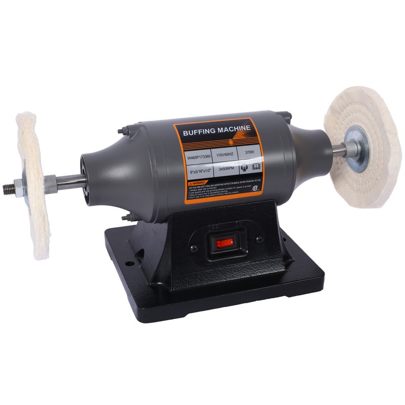 6-Inch Electric Polisher Bench Buffer Grinder - Includes 4PCs 80Ply Thic Buffing Wheels Ideal Benchtop Buffing Machine For Polishing Metal, Jewelry, Knives, Wood, Jade, And Plastic.CSA Certificated_voghion.com