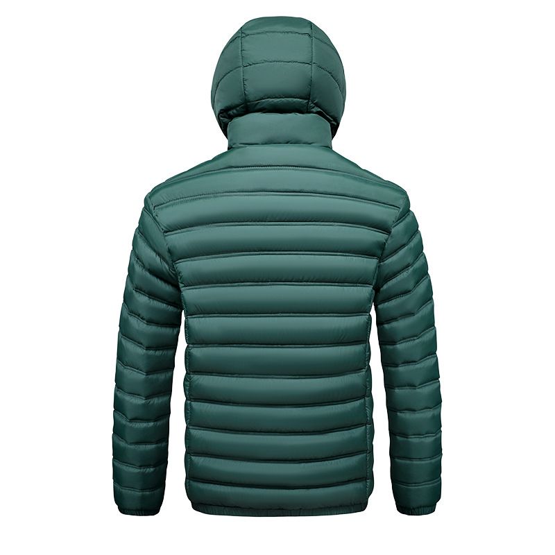 Men's Lightweight Thermal Jacket With Graphene Lining - Detachable Hood, Slim Fit & Stylish Color Blocking (M-4XL, Winter Casual)_voghion.com