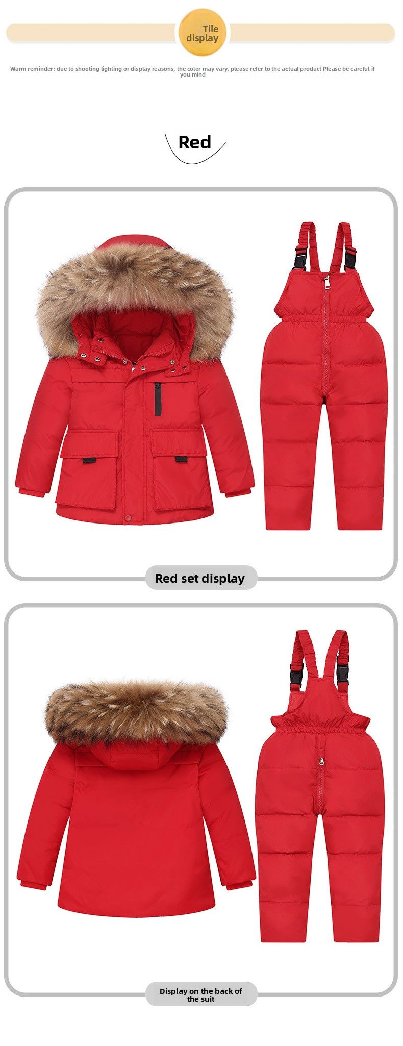 Piumino per bambini 2025, neonato, 1-5 anni, ragazzi e ragazze, nuovo set invernale in due pezzi, top + tuta_voghion.com