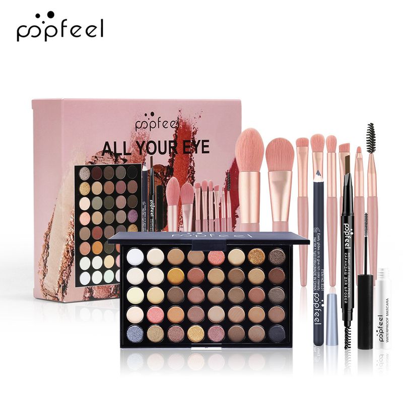 Σκιές ματιών Μολύβι φρυδιών Μαύρο eyeliner Eye Face Set Combo_voghion.com