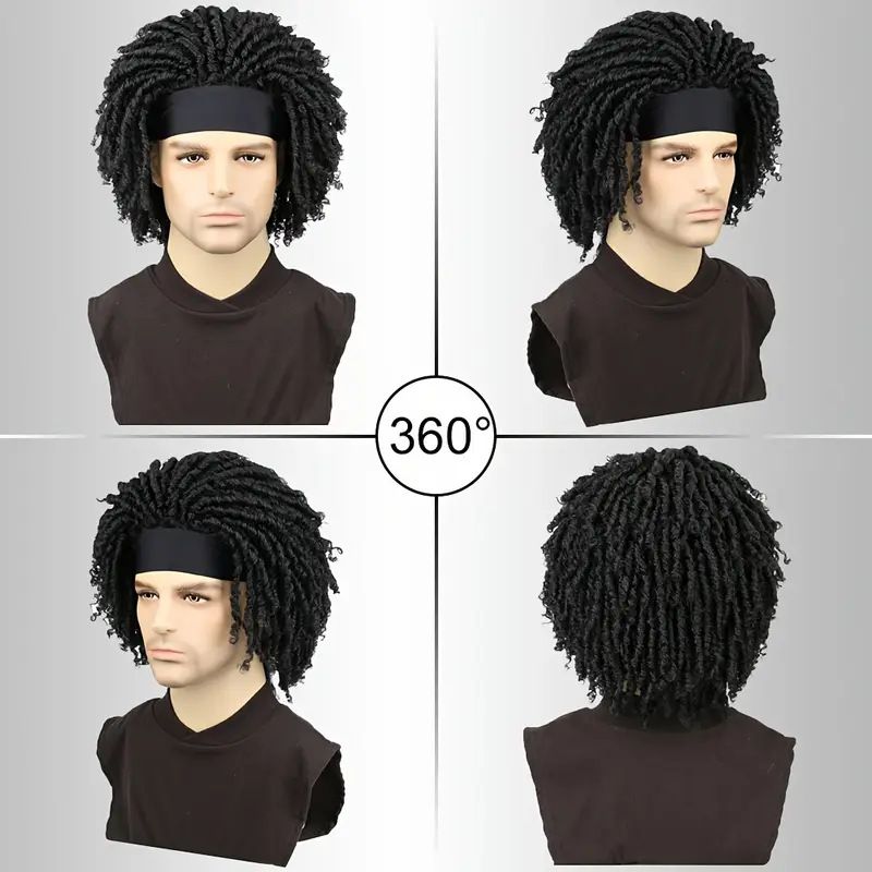 Synthetic Hair African Chemical Fiber Crochet Hair Tube Hollow Curly Wig Ice Ribbon Dreadlocks Headband Wig_voghion.com
