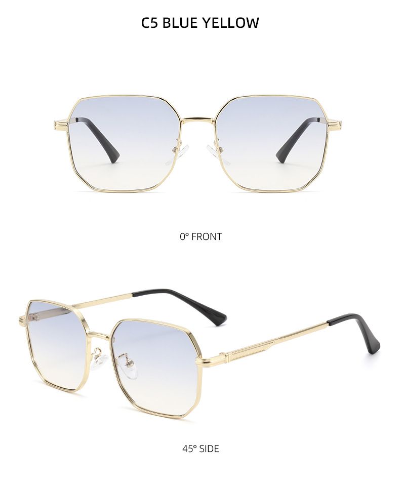 Nouvelles lunettes de soleil rétro polygonales pour hommes, style punk, petite monture_voghion.com