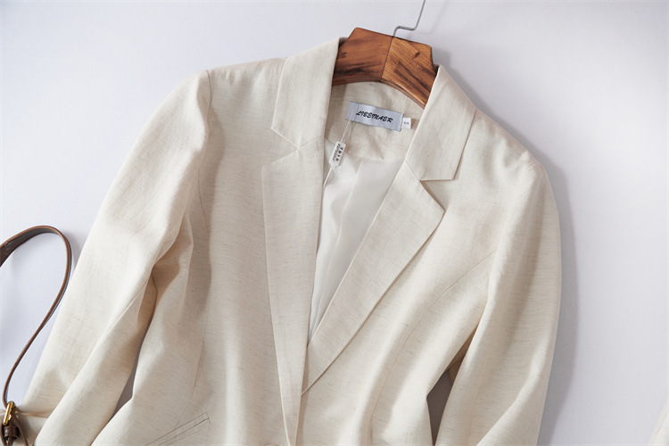 Damen Frühling und Sommer Slim Fit Modischer kleiner Anzug Weiblicher Arbeitsanzug Temperament Zweiteiliger Anzug_voghion.com