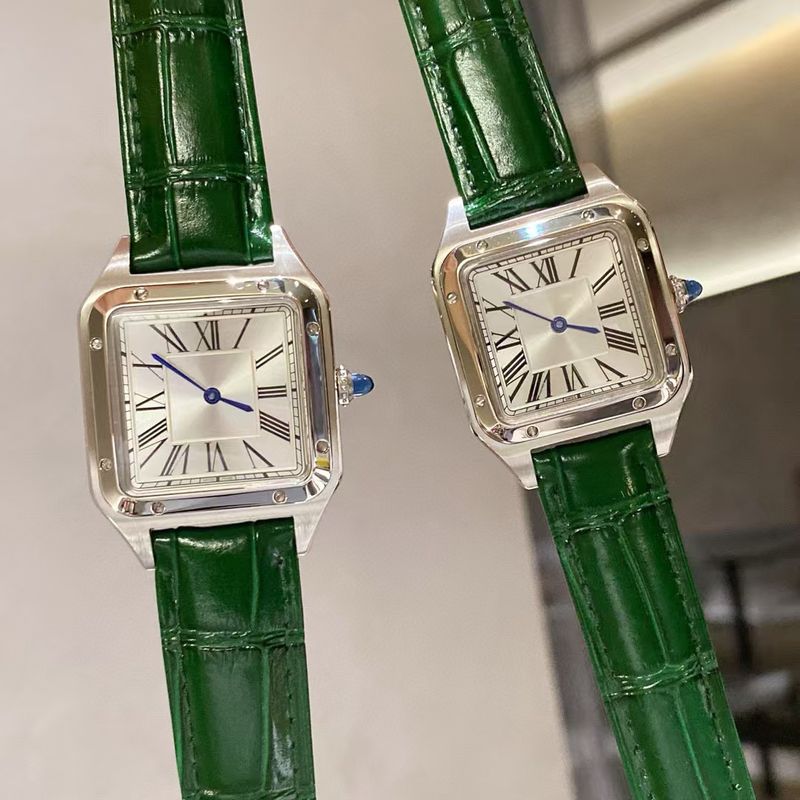 Orologio al quarzo da donna ultrasottile, con cinturino in pelle, impermeabile, quadrato, serie semplice, Kajia Shandu_voghion.com