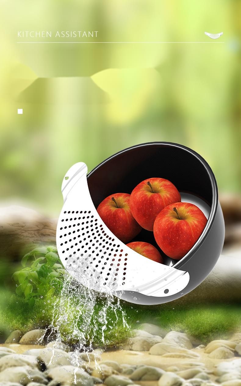 Neues praktisches Obst- und Abtropfgestell, Rückstandsabscheider, Wasser- und Gemüsewaschfilter, Küchenhilfswerkzeug_voghion.com