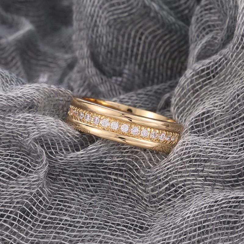 Cao Shifeng, semplice anello in oro placcato in rame, alla moda_voghion.com
