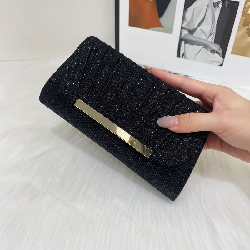 Borsa a tracolla con catena staccabile, piccola e quadrata, plissettata, da donna, modello Shantou, da sera_voghion.com