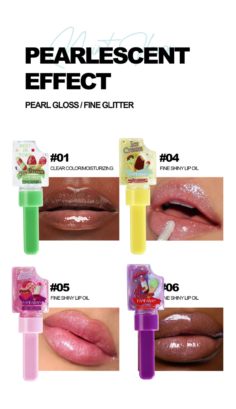 Han Daiyan Glazen Spiegelolie Set Ijs Parel Kleurveranderende Hydraterende Lip Honing_voghion.com