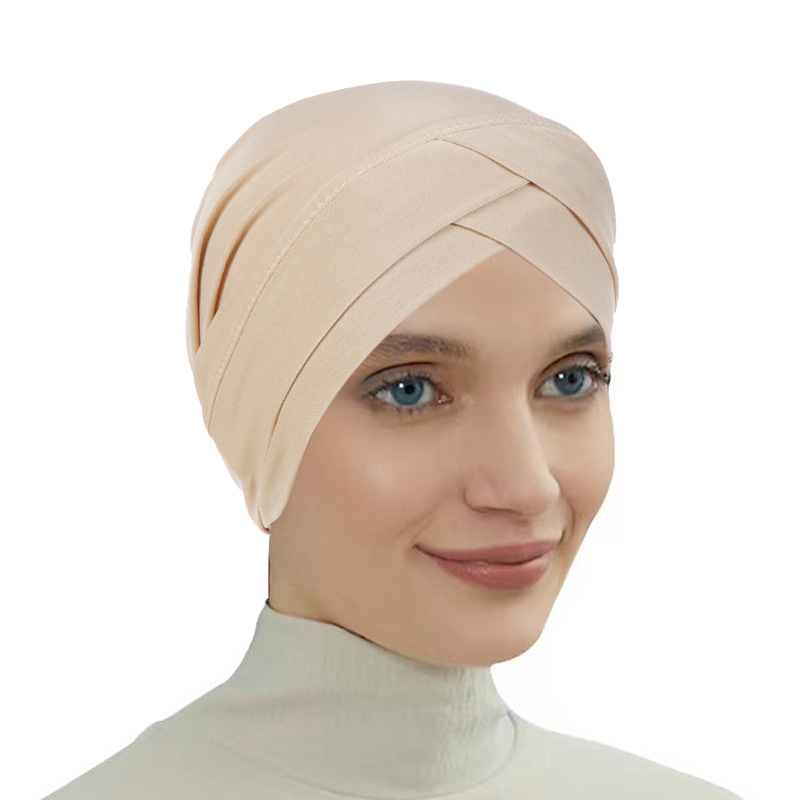 Crossover i panna för kvinnor Mjuk, fashionabel och mångsidig hatt med pannband Pulloverhatt för alla årstider_voghion.com