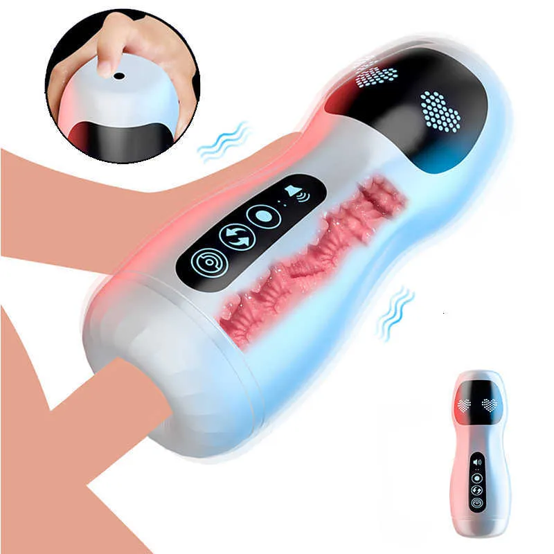 Massager Erotische Volwassene Realistische Automatische Zuigende Masturbatie Cup Vibrator Seksspeeltjes voor Mannen Orgasme_voghion.com