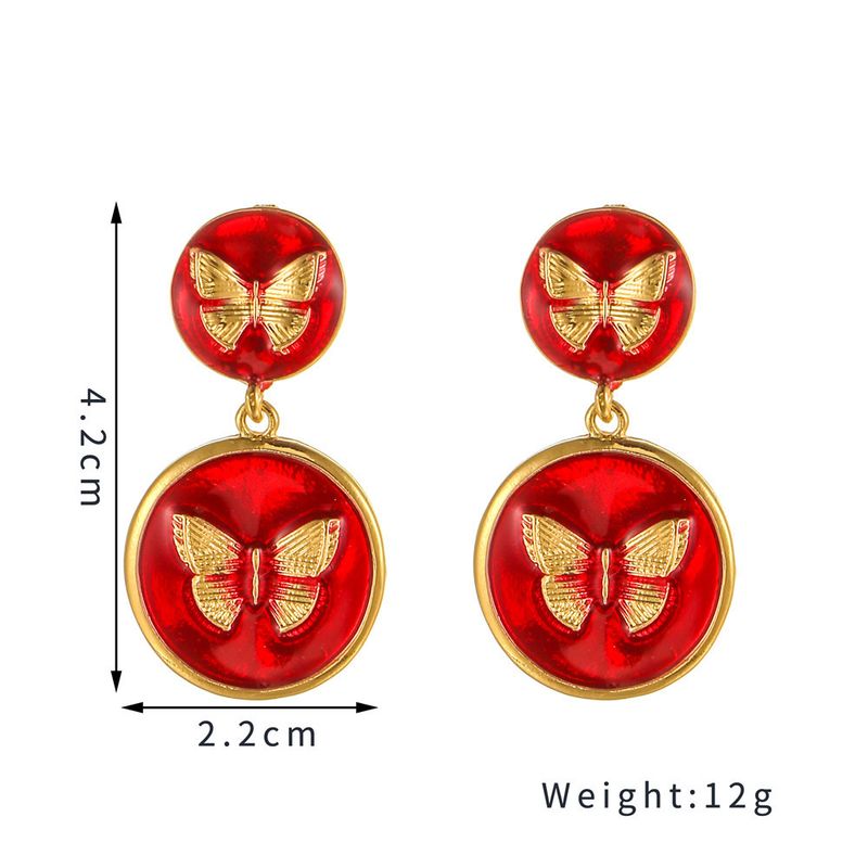Vintage Butterfly Earrings With Versatile Style And Drip Oil Butterfly Earrings_voghion.com
