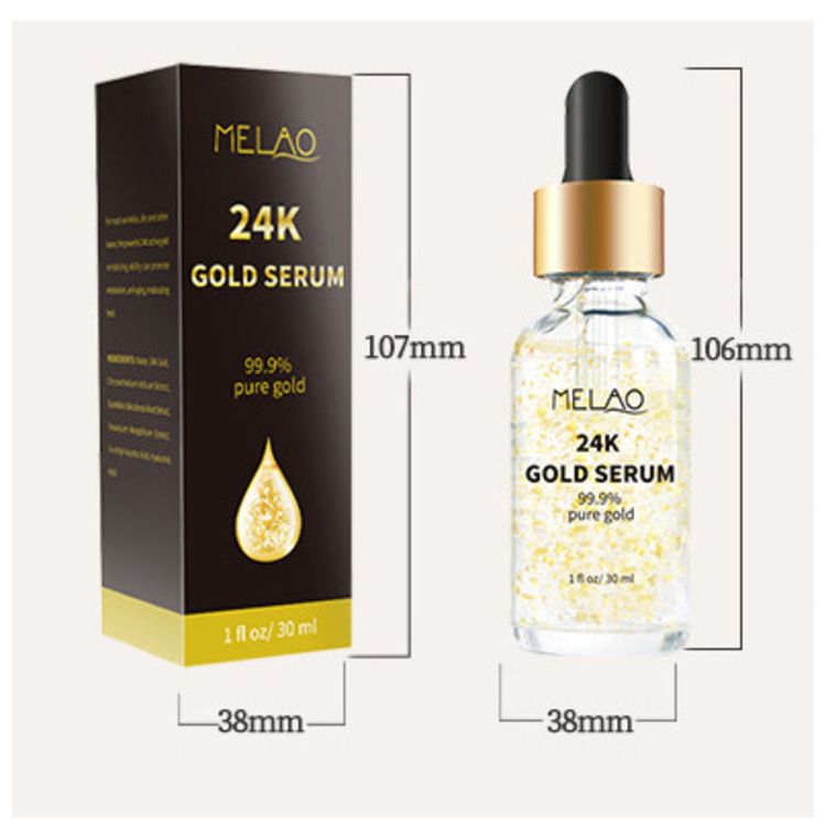 Melao24k Gold Original Solution Nawilżająca, liftingująca i naprawcza pielęgnacja twarzy Esencja ze złotej folii_voghion.com